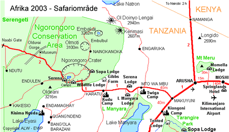 Safariområde Tanzania